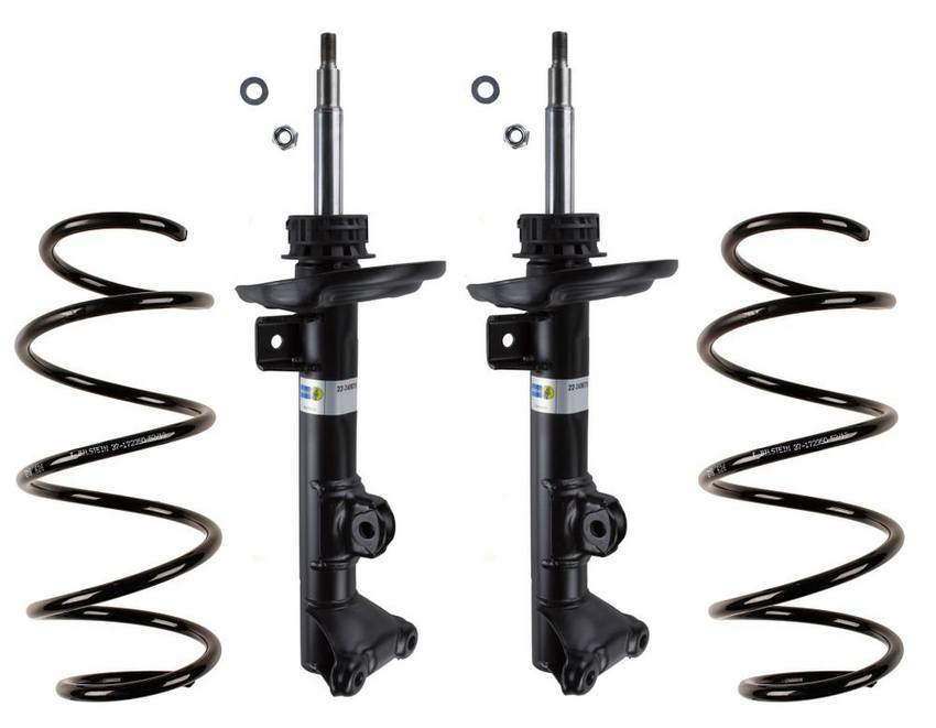 Mercedes Suspension Strut and Coil Spring Kit - Front (Heavy Duty Version for Sport Suspension) (B4 OE Replacement) 204323300064 - Bilstein 3807404KIT